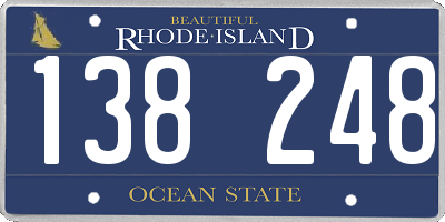 RI license plate 138248