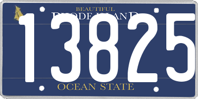 RI license plate 13825