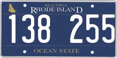 RI license plate 138255