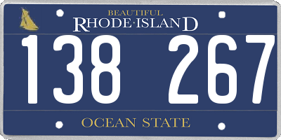 RI license plate 138267