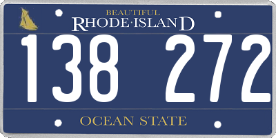 RI license plate 138272