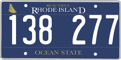 RI license plate 138277