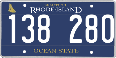 RI license plate 138280