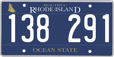 RI license plate 138291