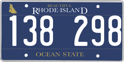 RI license plate 138298