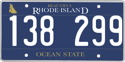 RI license plate 138299