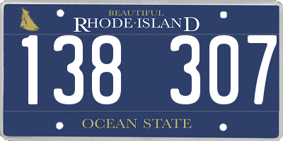 RI license plate 138307