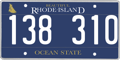 RI license plate 138310