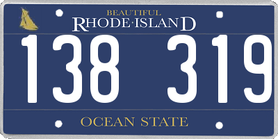 RI license plate 138319