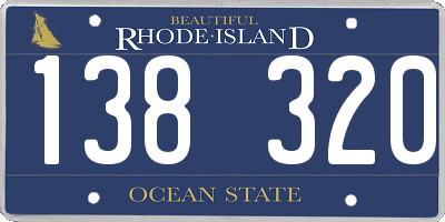 RI license plate 138320