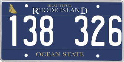 RI license plate 138326