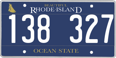 RI license plate 138327