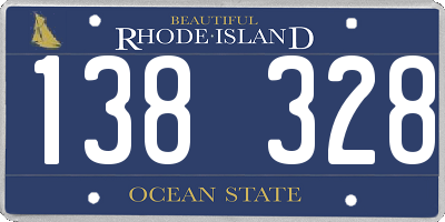 RI license plate 138328
