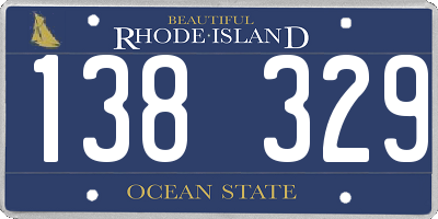 RI license plate 138329