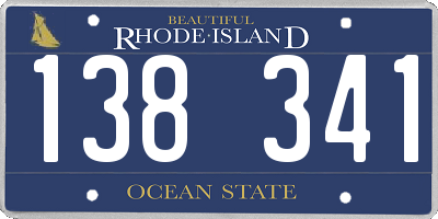RI license plate 138341