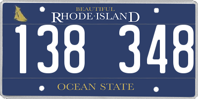 RI license plate 138348