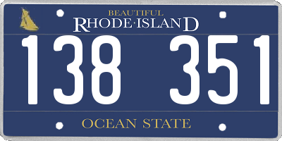 RI license plate 138351