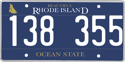 RI license plate 138355