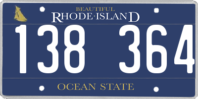 RI license plate 138364