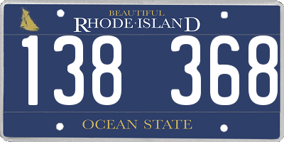 RI license plate 138368