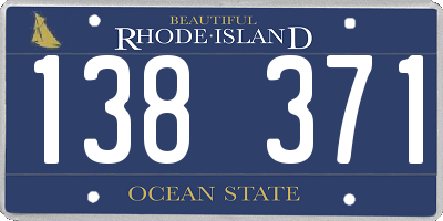 RI license plate 138371