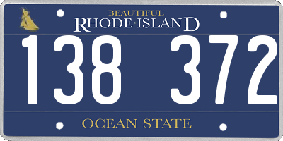 RI license plate 138372