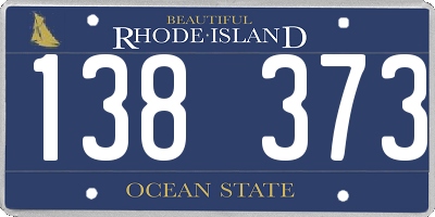 RI license plate 138373
