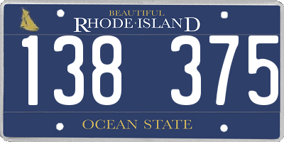 RI license plate 138375