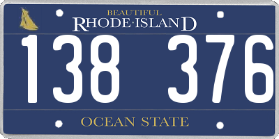 RI license plate 138376
