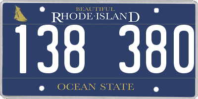 RI license plate 138380