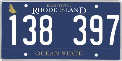 RI license plate 138397