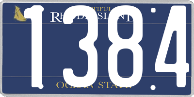 RI license plate 1384