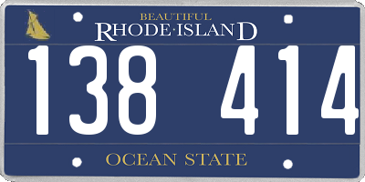 RI license plate 138414