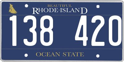 RI license plate 138420