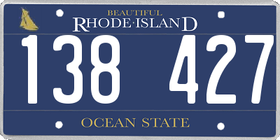 RI license plate 138427