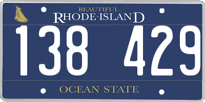 RI license plate 138429