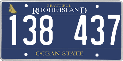 RI license plate 138437