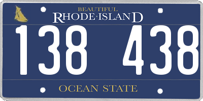 RI license plate 138438