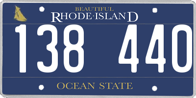 RI license plate 138440