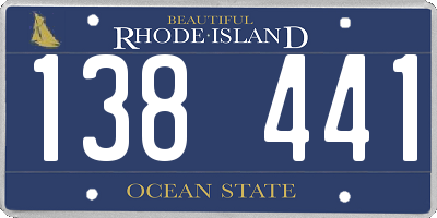 RI license plate 138441