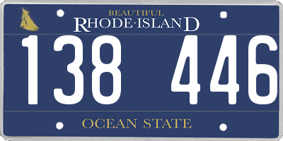 RI license plate 138446