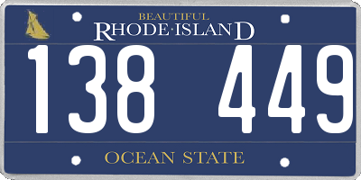 RI license plate 138449