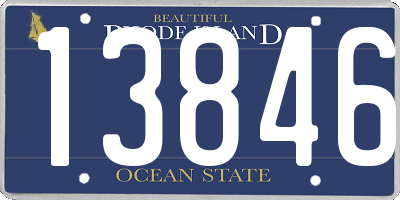RI license plate 13846