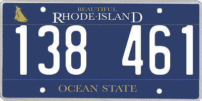 RI license plate 138461