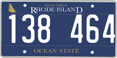 RI license plate 138464
