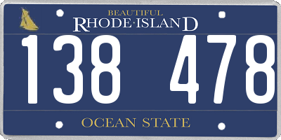 RI license plate 138478