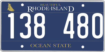 RI license plate 138480