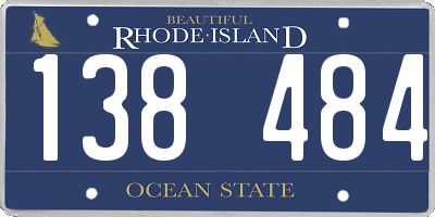 RI license plate 138484