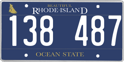 RI license plate 138487