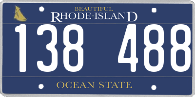 RI license plate 138488